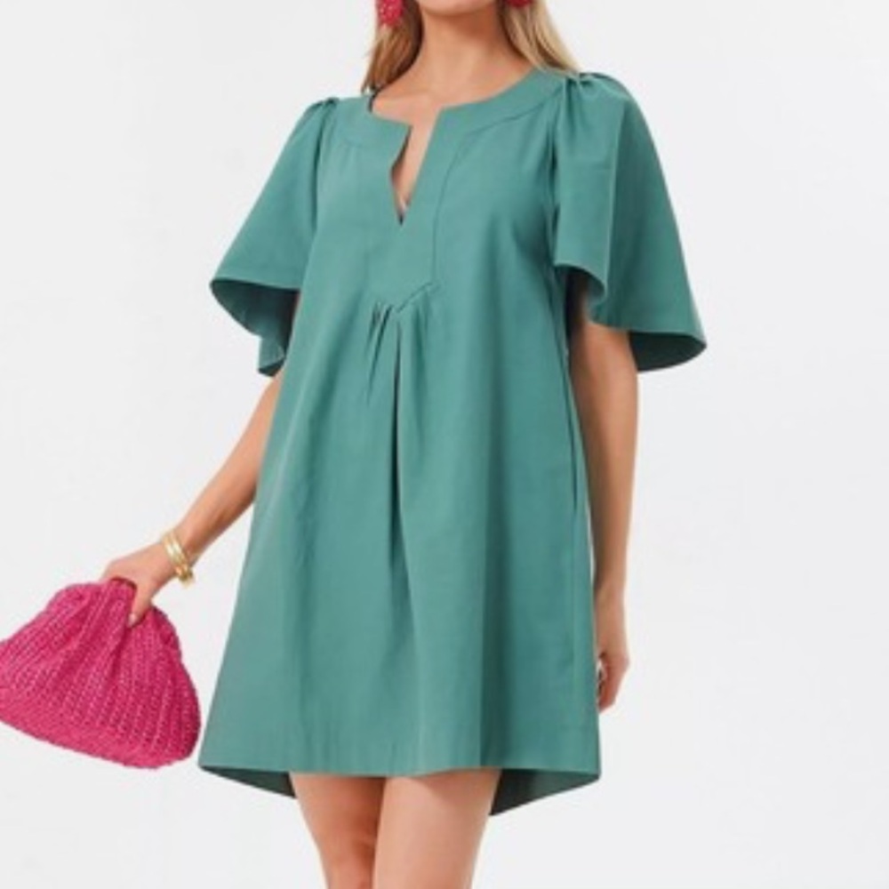 Tuckernuck Pomander Place Cotton Celadon Green Finley Dress w/ Pockets Medium - Picture 5 of 8